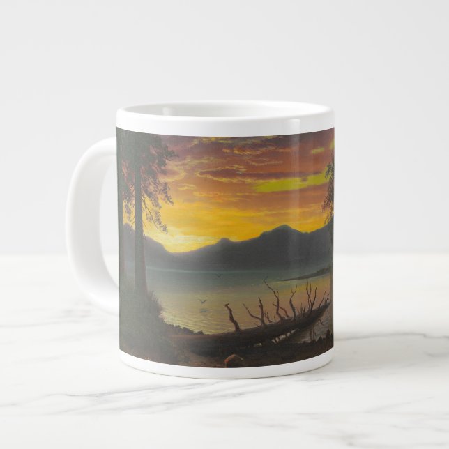 Caneca De Café Grande Crepúsculo, Lago Tahoe, c.1870s (óleo na canvas) (Frente Esquerda)