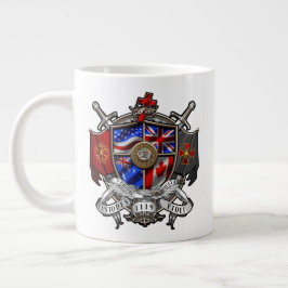 Caneca De Café Grande Crest Internacional dos Templários Jumbo 20oz 2