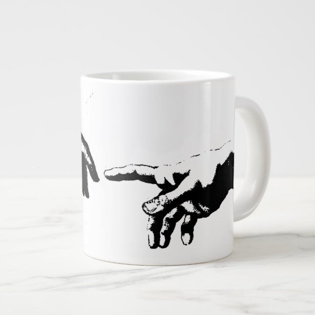 Caneca De Café Grande Criação de Adão (Frente Esquerda)