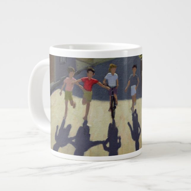 Caneca De Café Grande Crianças que funcionam Lesbos 1999 (Frente Esquerda)