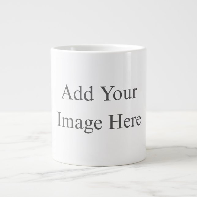 Caneca De Café Grande Crie o Seu Próprio branco (Frente)