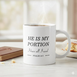 Caneca De Café Grande Crie o Seu Próprio Ele É Minha Porção Cristão