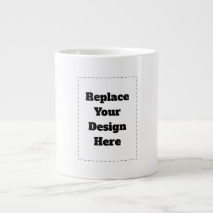 Caneca De Café Grande Crie seu próprio branco
