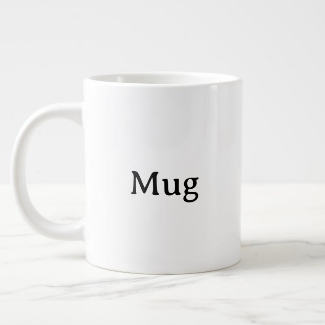 Caneca De Café Grande Crie seu próprio jumbo personalizado simples (Esquerda)