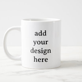 Caneca De Café Grande Crie Seu Próprio Jumbo Simples Personalizado