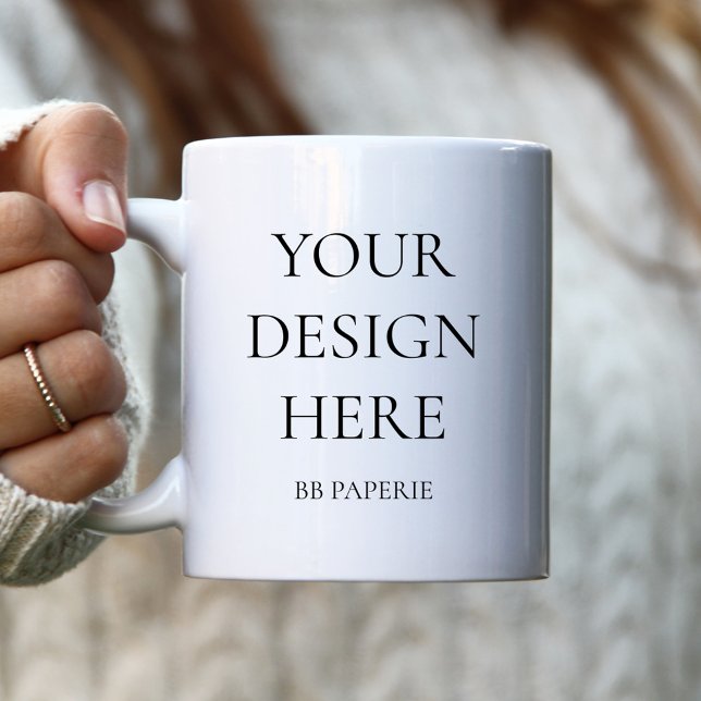 Caneca De Café Grande Crie seu próprio personalizado (Criador carregado)