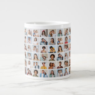 Caneca De Café Grande Crie Sua Própria Colagem de 48 Fotos