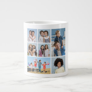 Caneca De Café Grande Crie Sua Própria Colagem de 7 Fotos