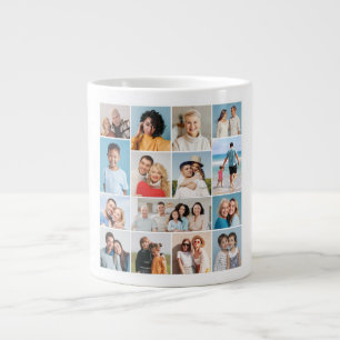 Caneca De Café Grande Crie Sua Própria Colagem De Fotos 15