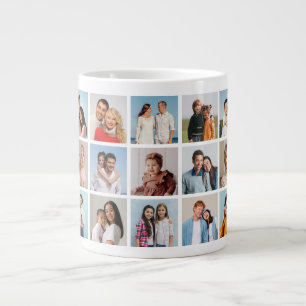 Caneca De Café Grande Crie Sua Própria Colagem De Fotos 15