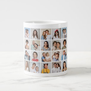 Caneca De Café Grande Crie sua própria colagem de fotos 20