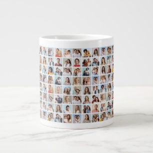 Caneca De Café Grande Crie sua própria colagem de fotos 88