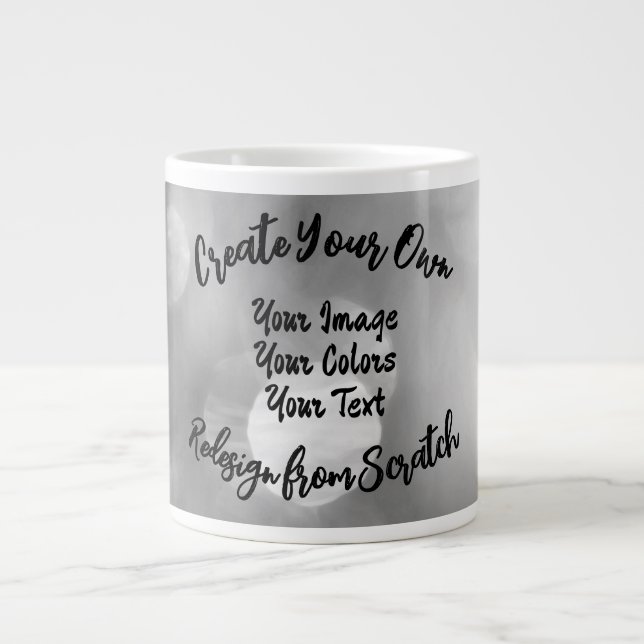 Caneca De Café Grande Crie sua própria cor/Design personalizada (Frente)