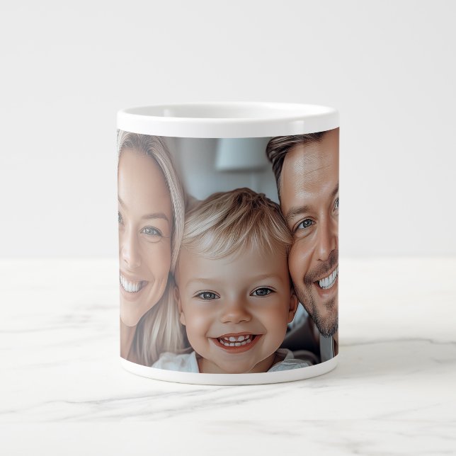 Caneca De Café Grande Crie Sua Própria Foto (Frente)