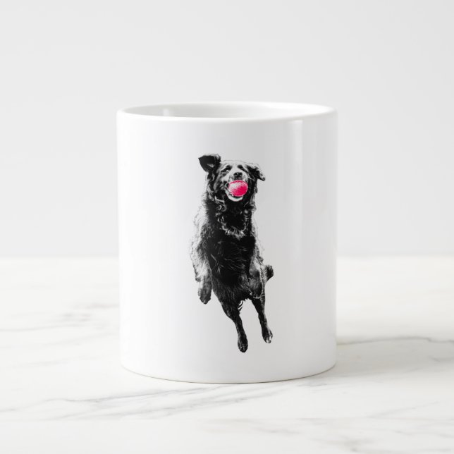 Caneca De Café Grande Crimson catch in flight (Frente)
