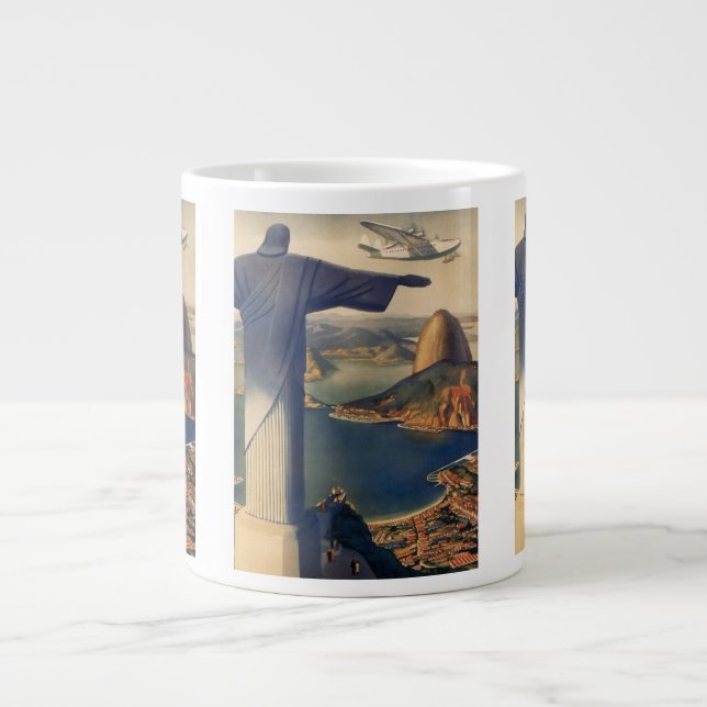 Caneca De Café Grande Cristo da estátua do Redeemer, Rio de Janeiro, Bra (Frente)
