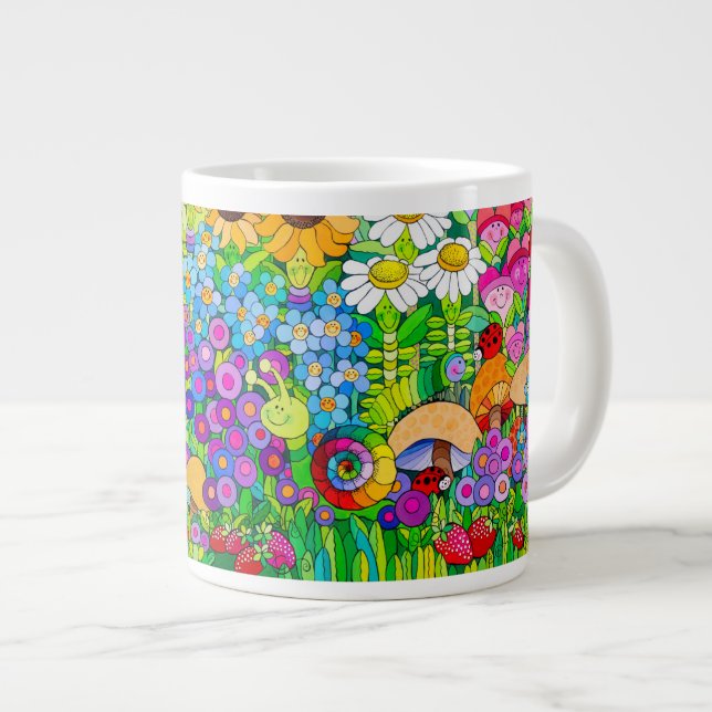 Caneca De Café Grande Critério Garden Ladybug (Frente Esquerda)