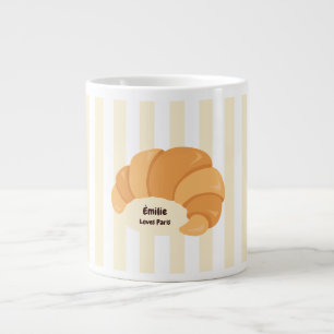 Caneca De Café Grande Croissant Amarelo