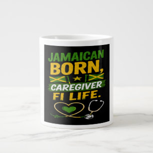 Caneca De Café Grande Cuidador Jamaicano para a Vida