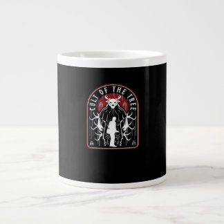 Caneca De Café Grande Culto do Veado da Árvore Estilo Artístico
