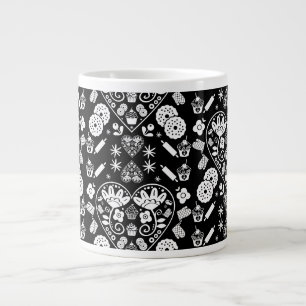 Caneca De Café Grande Cupcake Baking Folk Art