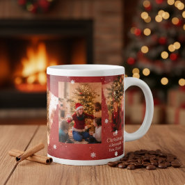 Caneca De Café Grande Custom Family Picture Gift for Christmas and Winte