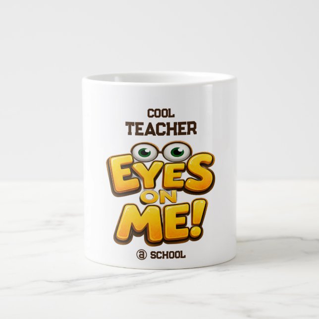 Caneca De Café Grande Custom Funny Teacher Gifts  Personalized by School (Frente)