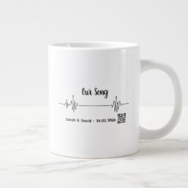 Caneca De Café Grande Custom Soundwave Song Code Mug-Personalized Voice 