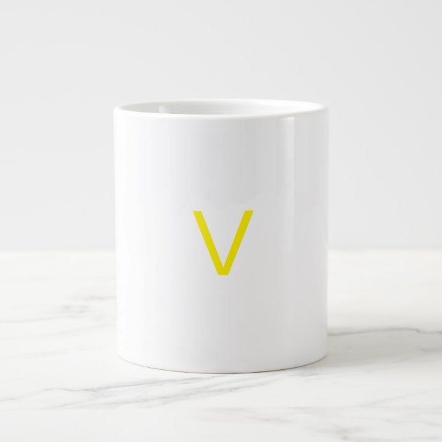 Caneca De Café Grande Customised letter V mug (Frente)