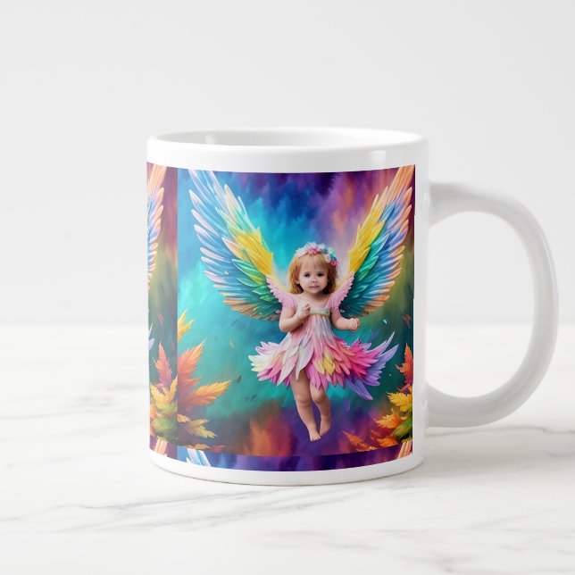 Caneca De Café Grande Cute Baby Angel Wings Art-38424 (Direita)