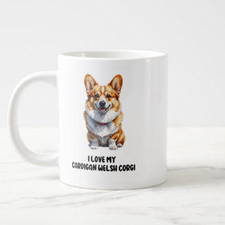 Caneca De Café Grande Cute Cardigan Welsh Corgi Design