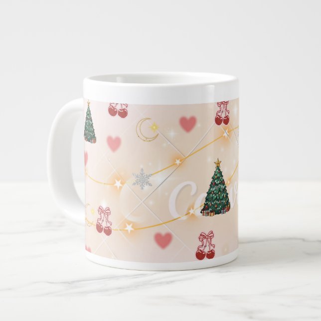 Caneca De Café Grande Cute Christmas Aesthetic Mug  (Frente Esquerda)
