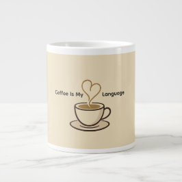 Caneca De Café Grande Cute Coffee Is My Love Language Mug