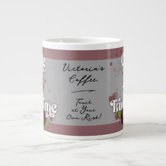 Caneca De Café Grande Cute & I ❤️ True Crime.–Personalized Name