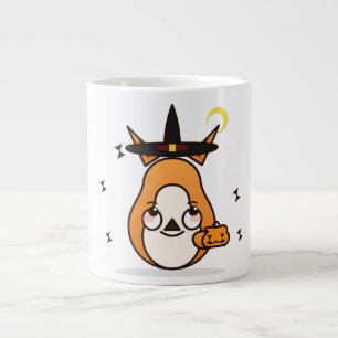 Caneca De Café Grande Cute Kawaii Raposa Bruxa Temporada Assustadora Hal