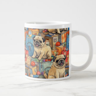 CANECA DE CAFÉ GRANDE CUTE PUG MUG