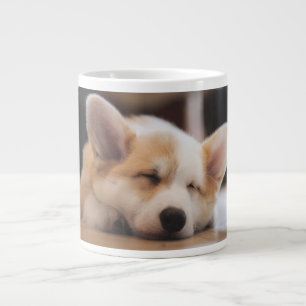 Caneca De Café Grande Cutest Baby Animals   Sleepy Corgi