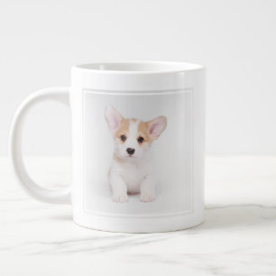 Caneca De Café Grande Cutest Baby Animals White Corgi Puppy