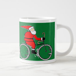 Caneca De Café Grande Cycling Christmas Holiday