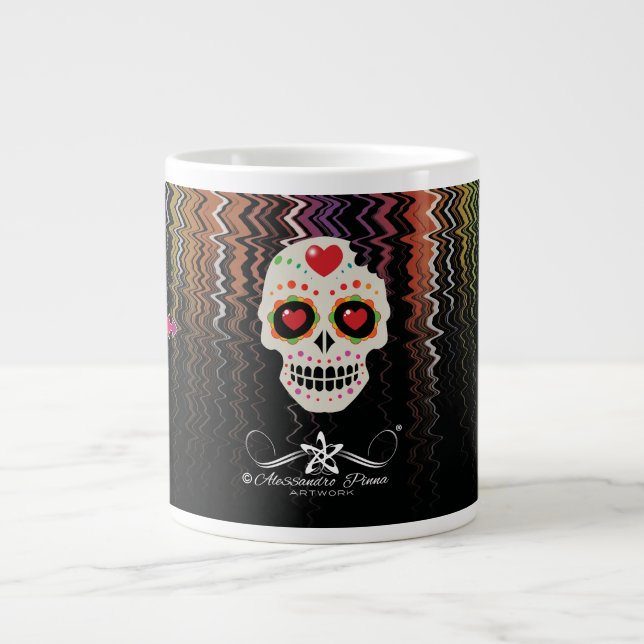Caneca De Café Grande D.D.L.M. Calavera (Frente)
