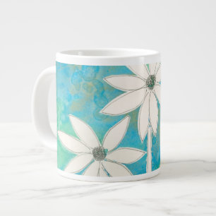 Caneca De Café Grande Daisies II
