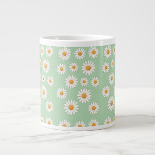Caneca De Café Grande Daisy Floral Mug - Flor Feliz Café