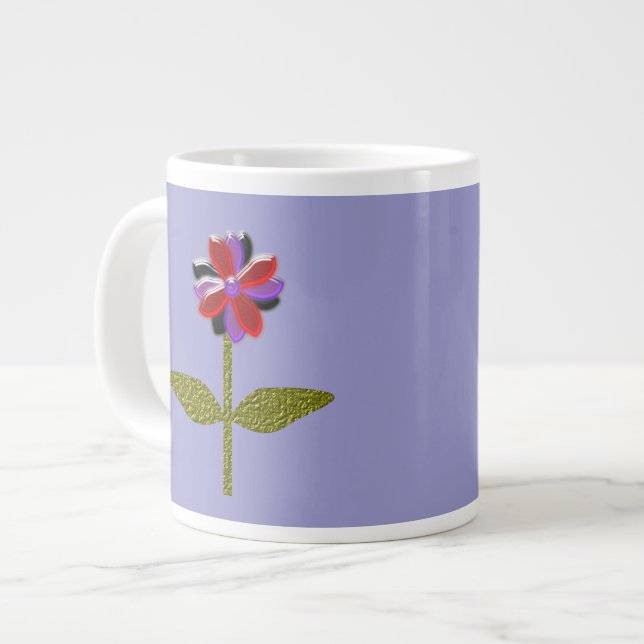 Caneca De Café Grande Daisy Shining Plastic Mug (Frente Esquerda)