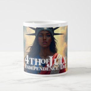 Caneca De Café Grande Dama Liberdade Reimaginada – Uma Nova Face da Libe