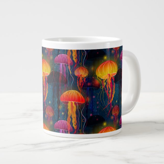 Caneca De Café Grande Dança de águas-vivas (Frente Esquerda)
