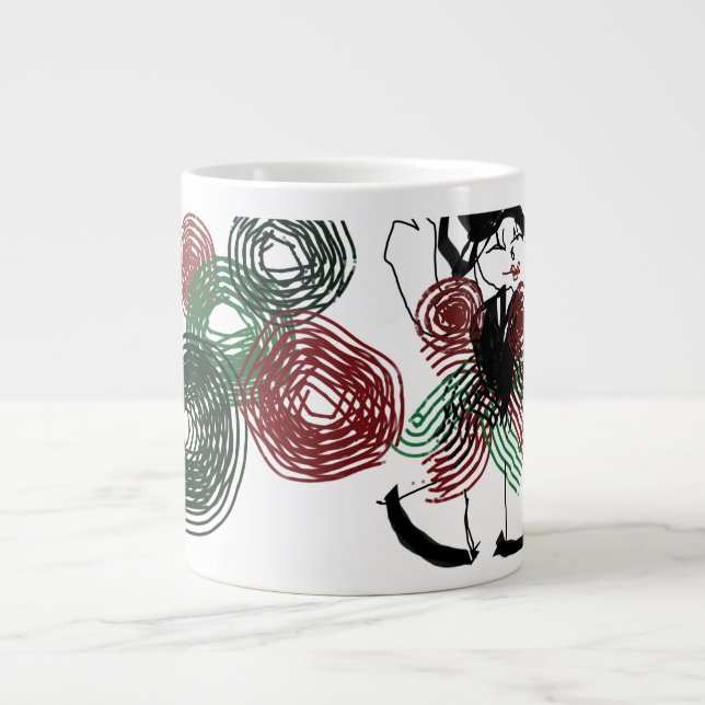 Caneca De Café Grande Dançar em menta (Frente)