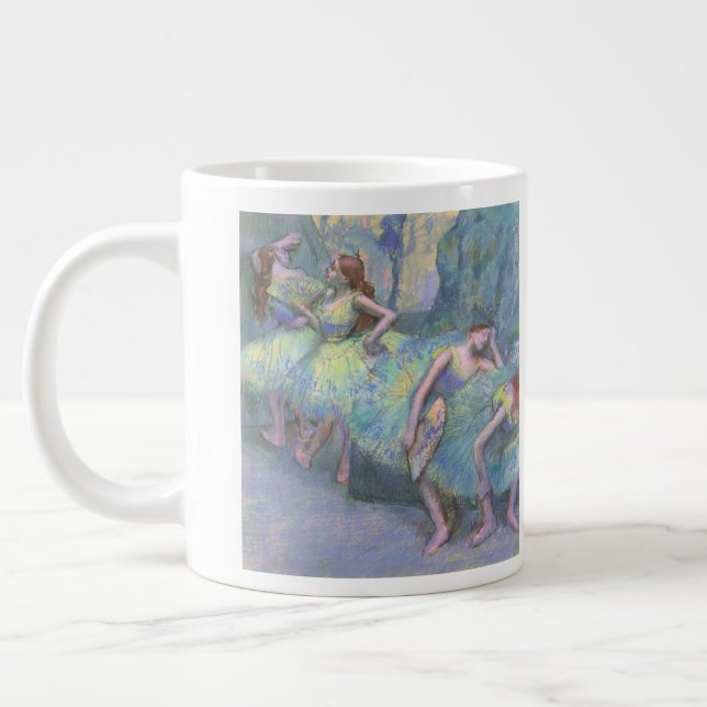 Caneca De Café Grande Dançarinos balés nas Asas por Edgar Degas (Esquerda)