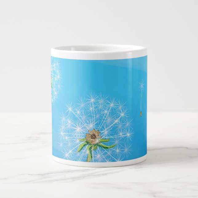 Caneca De Café Grande Dandelion Plant (Frente)