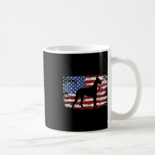 Caneca De Café Grande Dane Bandeira Americana Vintage