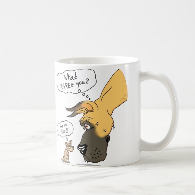 Caneca De Café Grande Dane e Chihuahua Fawn (Direita)